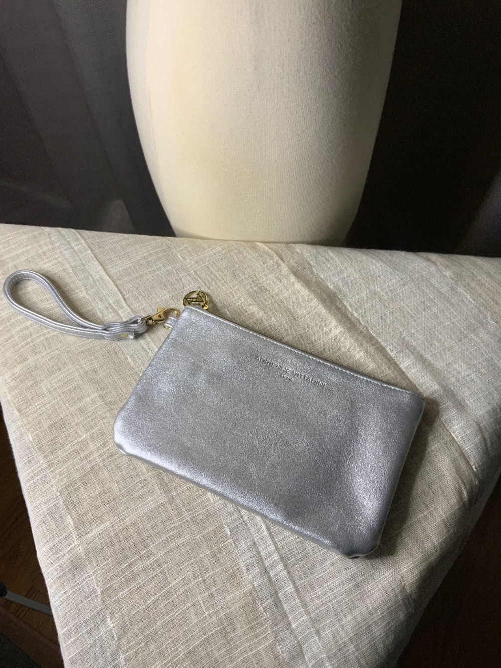 Adrienne Vittadini Silver charging wallet-wristlet